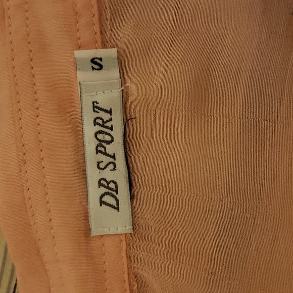 Peach colored sheer long sleeve top - Picture 6 of 7